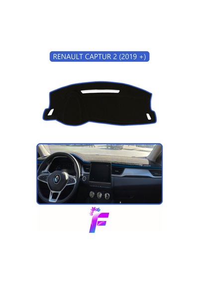 Renault Captur 2 2019+ Uyumlu Torpido Örtüsü Yansıma Önleyici Koruma Hızlı Montaj J53