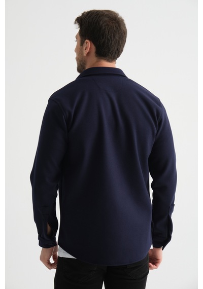 Redline Erkek Regular Fit Kışlık Kaşe Gömlek Lacivert