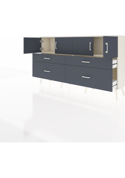 Arges Konsol 2 Raflı 4 Çekmeceli 4 Kapaklı 176x30x99 Aytaşı-antra Aytaşı-antrasit Arges Konsol 2 Raflı 4 Çekmeceli 4 Kapaklı 176x30x99 Aytaşı-antra Aytaşı-antrasit