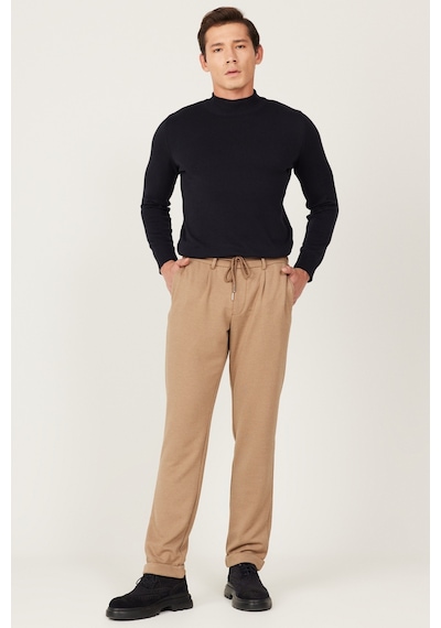 AC&Co / Altınyıldız Classics Erkek Vızon Slim Fit Dar Kesim Beli Bağlamalı Esnek Pantolon Vizon AC&Co / Altınyıldız Classics Erkek Vızon Slim Fit Dar Kesim Beli Bağlamalı Esnek Pantolon Vizon