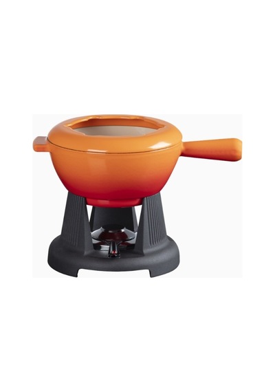 Le Creuset 6 Kişilik Lüks Döküm Fondü Seti Mutfak Ekipmanları Turuncu