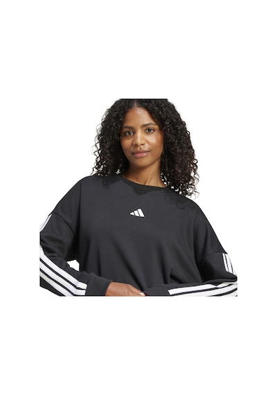 Black/whıte Adidas Kadın Günlük Sweatshirt Essentials 3-stripes French Terry Sweatshirt Je0016 SiYAH