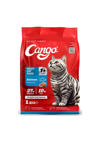 Cango Yetişkin Kedi Maması Somonlu 1 Kg 5'li