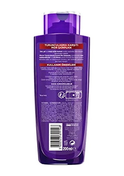 Elseve Turunculaşma Karşıtı Mor Şampuan 200 Ml Beyaz