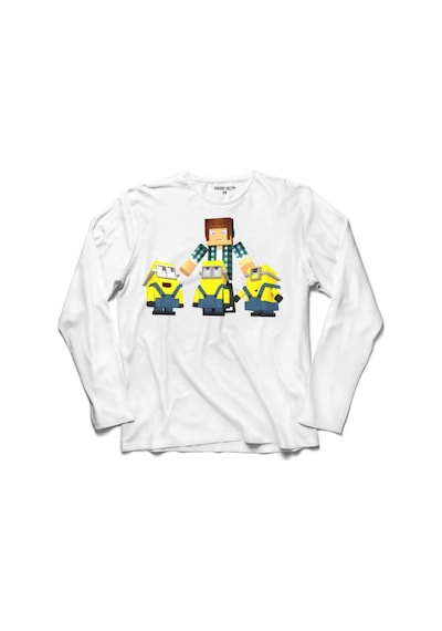 Mınecraft Mınıons Minyonlar Mınıoncraft 2 Uzun Kollu Tişört (518451175)