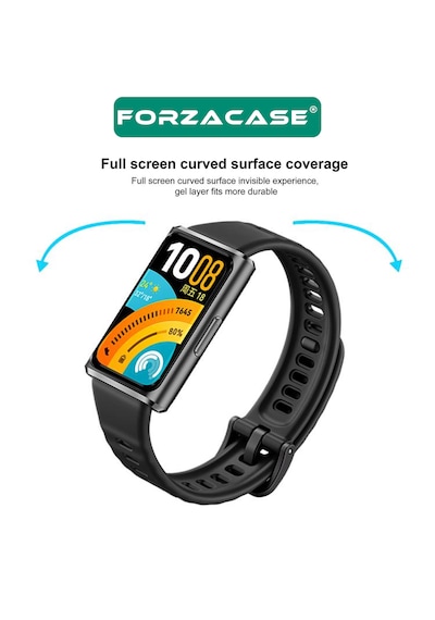 Forzacase Huawei Band 11 Pro İle Uyumlu Çerçeveli Tam Kaplayan 3d Pet Ekran Koruyucu Film - Fc016