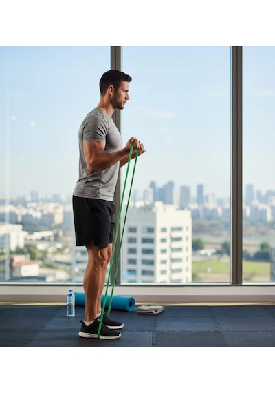 Nk Spor 1 Adet Direnç Lastiği 208cm X 3,5x32mm 7-9kg Latex Pilates Yoga Spor Egzersiz Fizik Yeşil