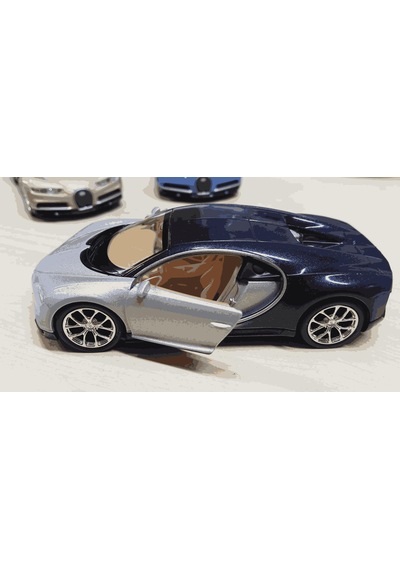 Oyuncak Metal Model Araba 1/36 Çek Bırak Bugatti Chiron Gri