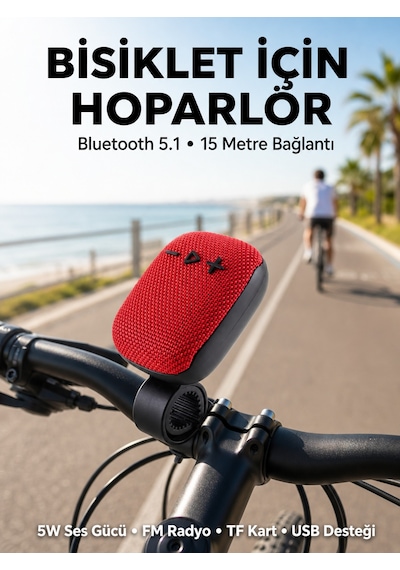 Taşınabilir Bluetooth Hoparlör Suya Dayanıklı Kumaş Kaplama - Lisinya