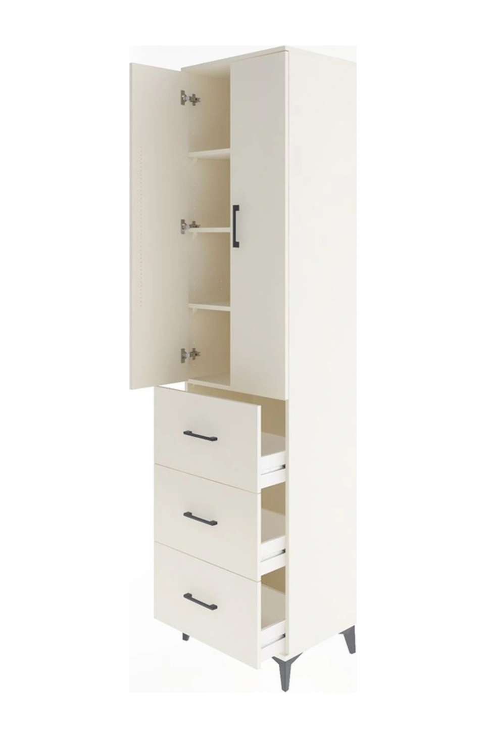 Hyperion Dolap 4 Raflı 3 Çekmeceli 2 Kapaklı 60x44x243 Aytaşı... Aytaşı