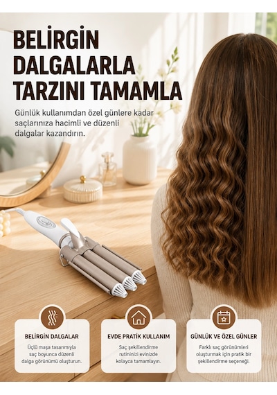 Profesyonel Kullanıma Uygun Bukle Maşası Yeni Nesil