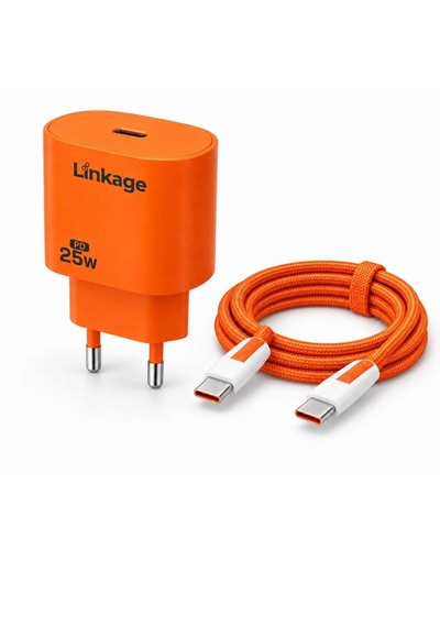 Linkage 25w Pd Hızlı Şarj Cihazı Ve Örgülü Kablo Type C - Type C Lkc-57