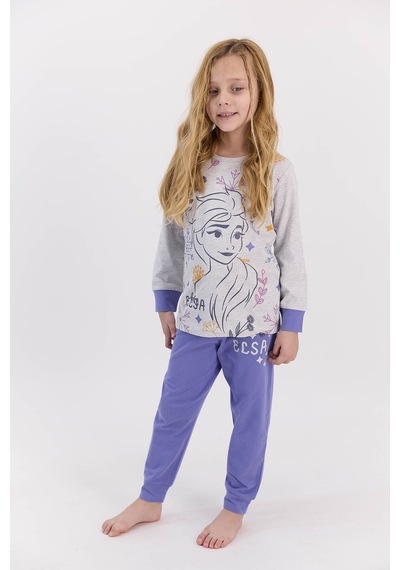 Frozen Lisanslı Elsa Karmelanj Kız Çocuk Pijama Takımı 5274-27950 Kar Melanj