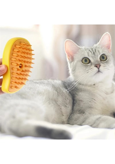 Buharlı Kedi & Köpek Yıkama Fırçası Tarağı Yumuşak Silikon