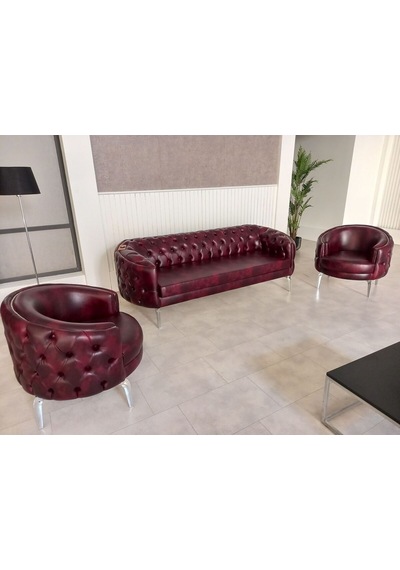 Garden House Deri Ofis Büro Koltuğu Imalattan Bordo