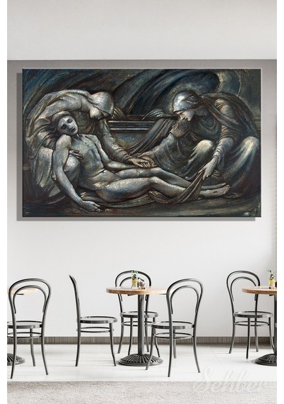 Kanvas Tablo Yatay Tekli Edward Burne-jones The Entombment Mezara Konuluş İsimli Tablosu 2932