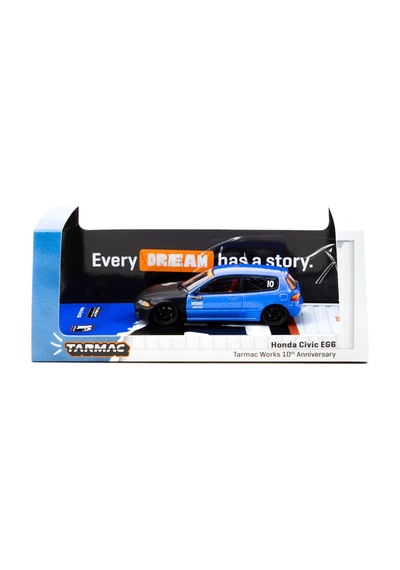 Tarmac Works 1/64 Honda Civic Eg6 Tarmac Works 10th Anniversary - Hobby64 T64-tl001-10th Çok Renkli
