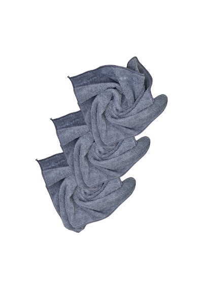 Larımar Mikrofiber Kalın Süper Emici Araç Kurulama Temizlik Bezi Gri 10'lu 40 x 40 CM