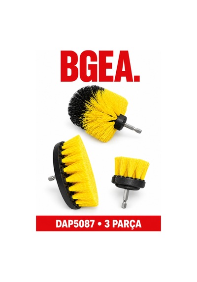 Bgea Premium Matkap Ucu Fırça Seti 3 Parça Sarı