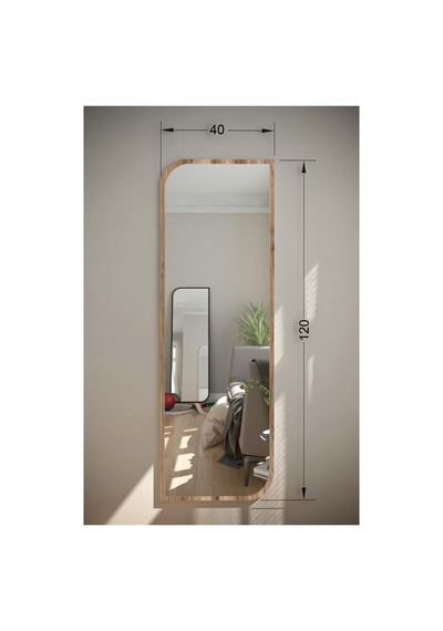 Ceviz Çapraz Oval Dekoratif Boy Aynası 40x120,ceviz Diğer