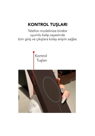 Apple İphone 15 Pro Max Uyumlu Magsafe Lansman Silikon Kılıf Kahverengi