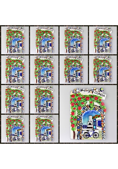 Efes Polyester Kabartmalı Magnet 5,5 X 7 Cm Dekoratif Hediyelik Buzdolabı Süsü Kod:1536