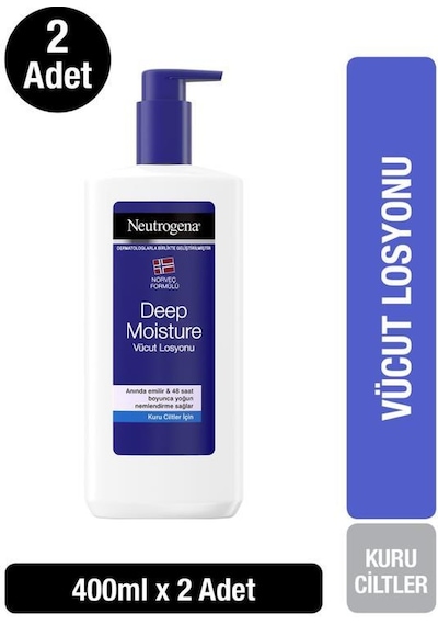 Neutrogena Deep Moisture Vücut Losyonu Parfümlü 400 ML x2
