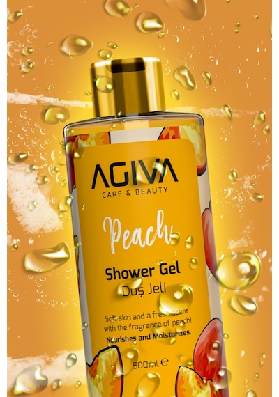 Şeftali Agiva Care & Beauty Besleyici Ve Nemlendirici Duş Jeli 500 Ml Değişken