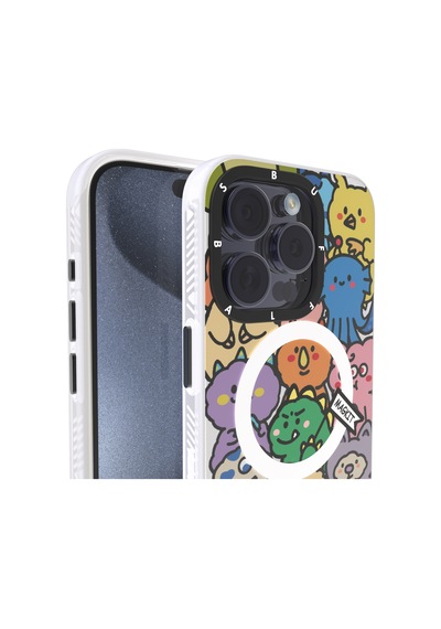 BuffiPhone Uyumlu 15 Pro Magkit Desenli Kılıf