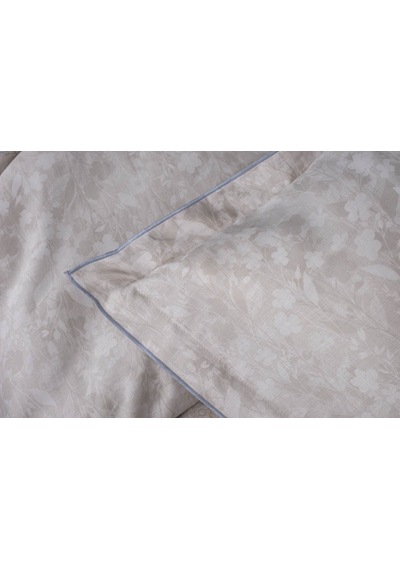 Çift Kişilik Elegance Baskılı Saten Nevresim Takımı Sierra Beyaz