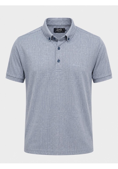 Classics Men Zamur Slim Fit Erkek Polo Yaka Kısa Kol Tişört 7708 Mavi