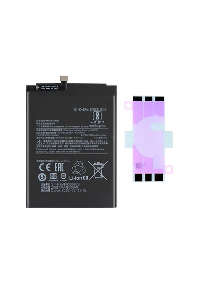 Xiaomi Redmi Note 9s Bn55 Batarya Pil Telefon Bataryası Pil Bandı Yanında