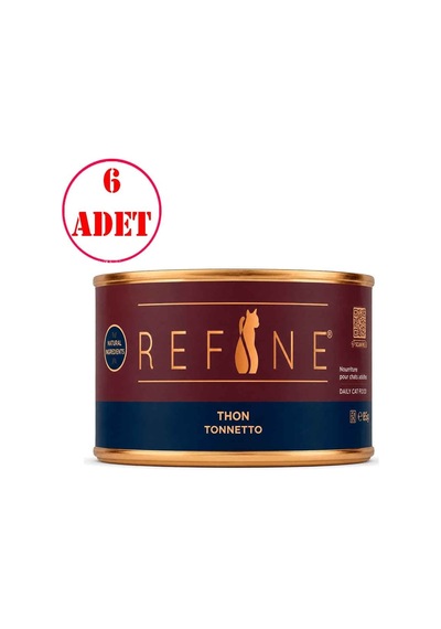 Refine Kedi Konservesi Ton Balıklı 85 Gr 6 Ad