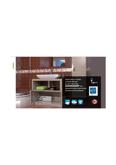 Sanishower - 3 Ünite Atık Su Tahliye Cihazı - 4 Lt