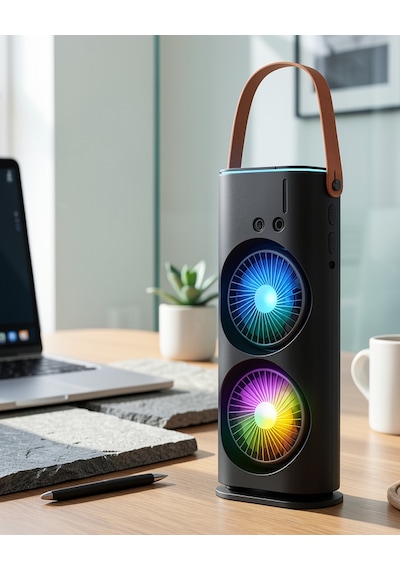 Çift Başlıklı Taşınabilir Masaüstü Fan Rgb Işıklı Nemlendirici Uczzz5003fan
