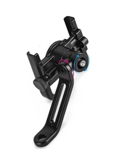Metal Titreşim Emici Motosiklet Motorcu Kurye Bisiklet Scooter Ayna Bağlantılı Telefon Tutucu Stand Siyah
