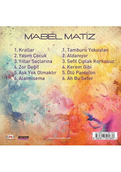 Mabel Matiz Yaşım Çocuk Plak, Türkçe Müzik Albümü Lp