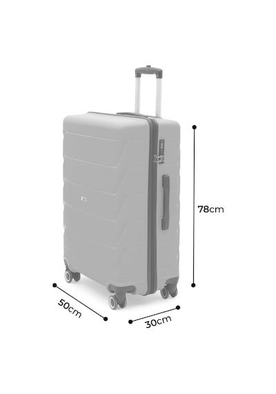 Cotpoly Home Copella Pp Polipropilen&kırılmaz Büyük Boy Valiz 75 Cm Mavi