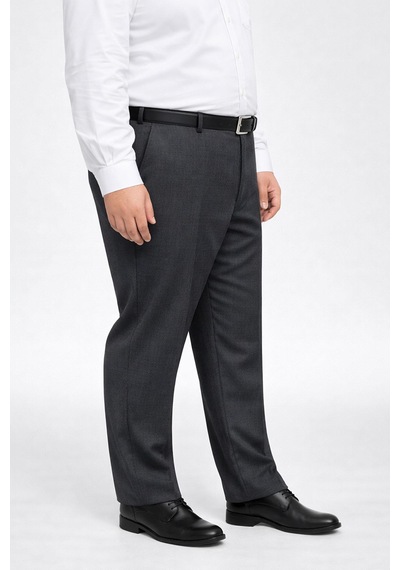 Classics Men Caserta Büyük Beden Erkek Kumaş Pantolon - 7561 Füme