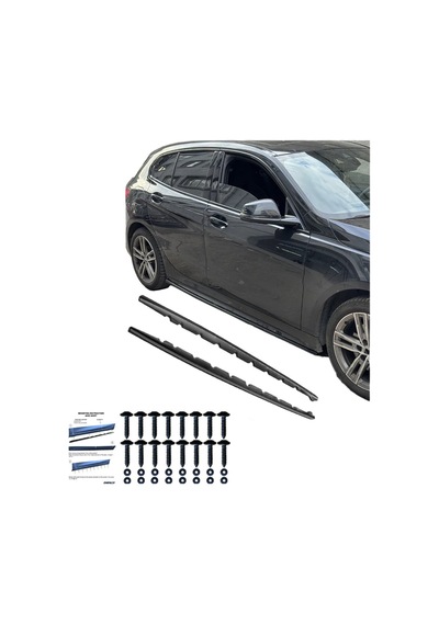 Bmw 1 Serisi F40 2019-2024 Yan Marşpiyel M Paket Uyumlu Piano Black Marşpiyel Eki