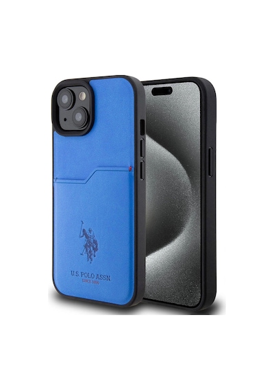 Apple iPhone Uyumlu 15 Kılıf U.s. Polo Assn. Lisanslı Baskı Logolu Pu Kartlıklı Kapak