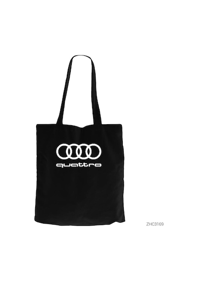 Audi Quattro Siyah Kanvas Bez Çanta Siyah