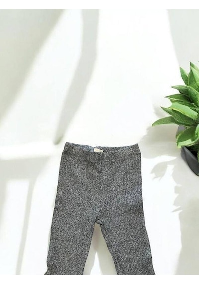 Zekids Kız Çocuk Bel Lastikli Kaşkorse İspanyol Paça Tayt-14433 Gri