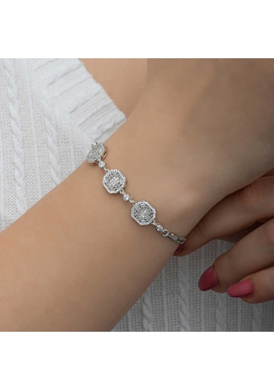 Casera's Gümüş Baget Kadın Bileklik Csr2185453 Gümüş