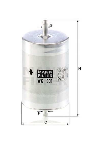 MANN WK831 BENZİN FİLTRESİ MERCEDES SL R129 SL600 349HP 92-01