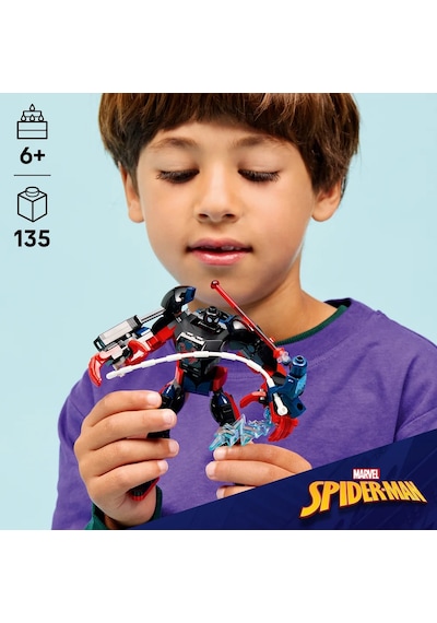 LEGO® ǀ Marvel Miles Morales Robotu, Örümcek Adam 2099’a Karşı 76337 - 6 Yaş ve Üzeri Çocuklar için Oyuncak Yapım Seti (135 Parça)