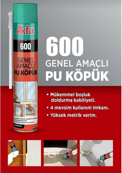 600 Genel Amaçlı Pu Köpük 750ml/600gr