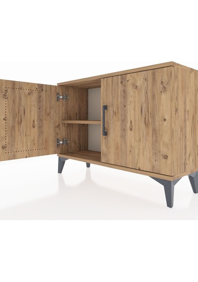 Arges Şifonyer Tek Raflı 2 Kapaklı 88x30x64 Çam-çam Çam