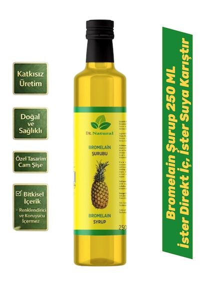 Bromelain Ananas Ve Koenzim Q10 İçeren Detox Şurubu 250 Ml