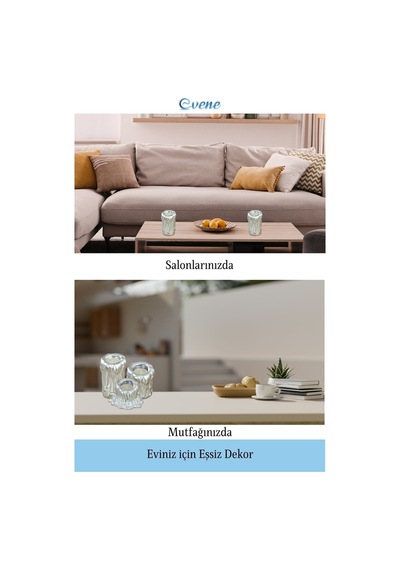 Mumluk Şamdan 3 Adet Tealight Uyumlu Üçlü Tüm Boylar Erimiş Mum Model - Gümüş